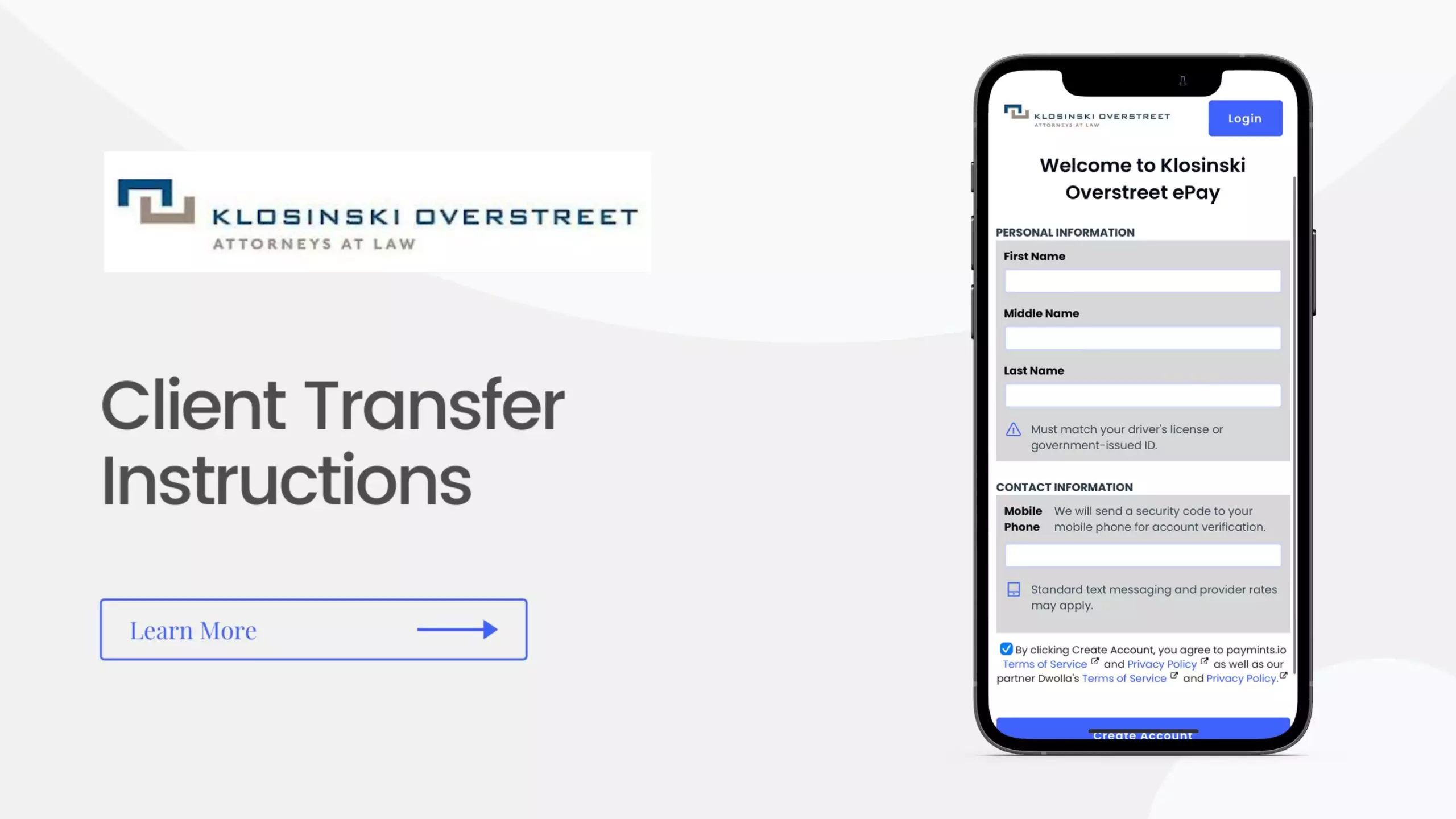 Klosinski Overstreet ePay-Client Transfer Instructions 1